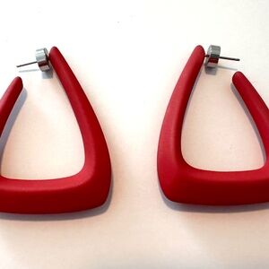 Chico’s red hoop earrings